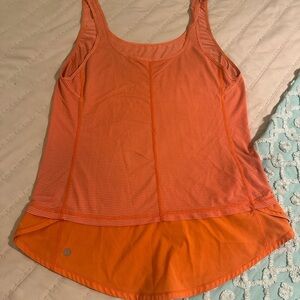 LULULEMON Orange unique Tank Sz 8